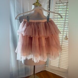 Velveteen Blush Layered Tulle Skirt Girls ~15” Princess Party
